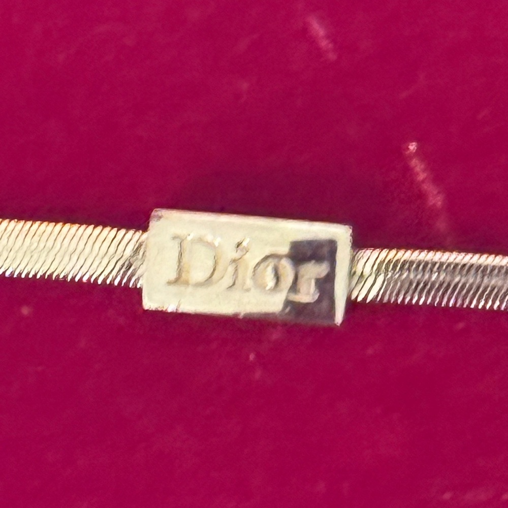 Dior Silver Tone Bracelet Dior Logo Beautiful - Picture 13 of 13